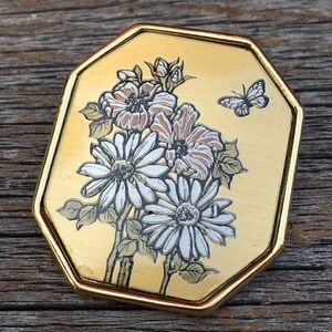 REED & BARTON Damascene Flowers Butterfly …
